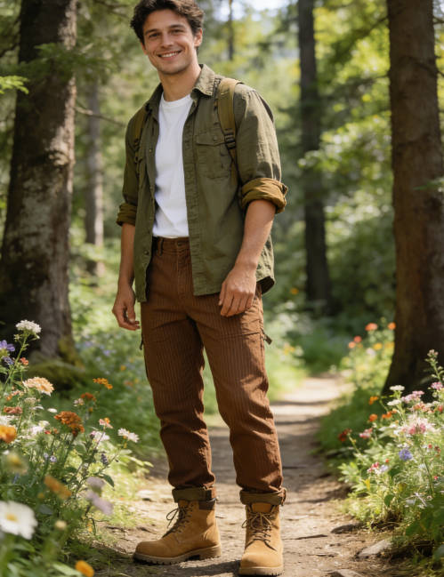 Brown and Olive Green: My Outdoor Adventure Uniform