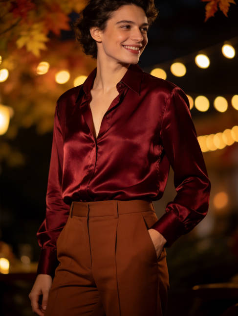 Brown and Burgundy: Perfect for Fall Evenings
