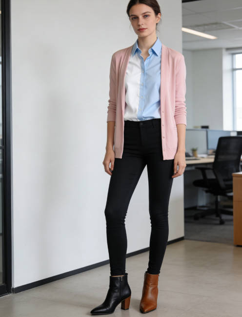 Button-Down Shirt and Ankle Boots