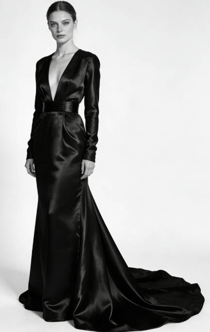 Women's black gown
