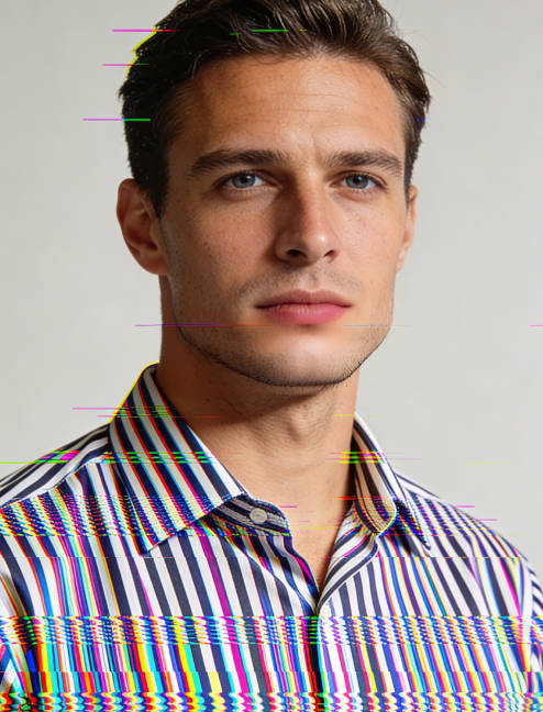 High-contrast stripes causing distortion