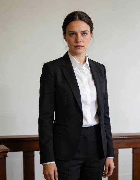 A well-tailored suit is the gold standard for women's courtroom attire